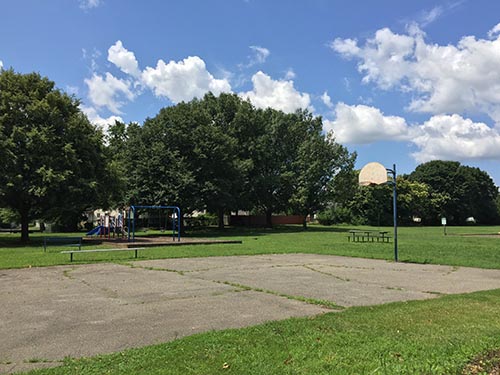 pickup basketball court at Sherbrooke Park