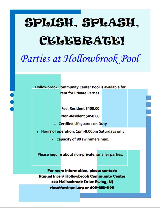 Pool Rentals at the Hollowbrook Pool